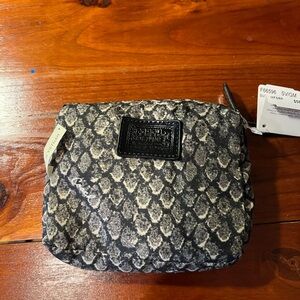 Black and Gray Snakeskin Pattern Pouch